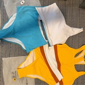 NWT Colorful Swimwear Set (2) Bikini + One Piece